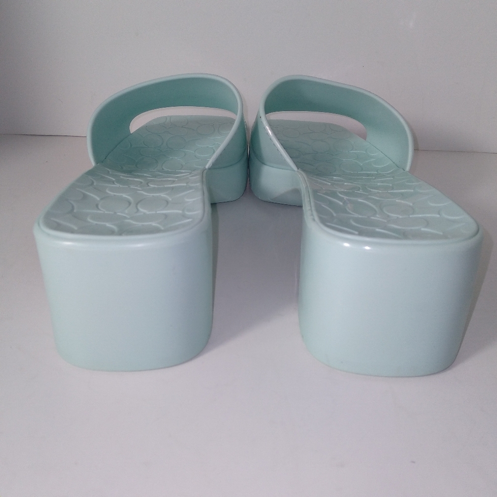 Coach Scarlett Women's Sea Mist Blue Slide On Sandals Size- 10 - Picture 5 of 9